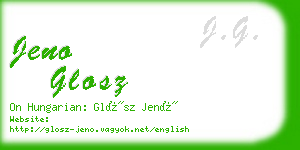 jeno glosz business card